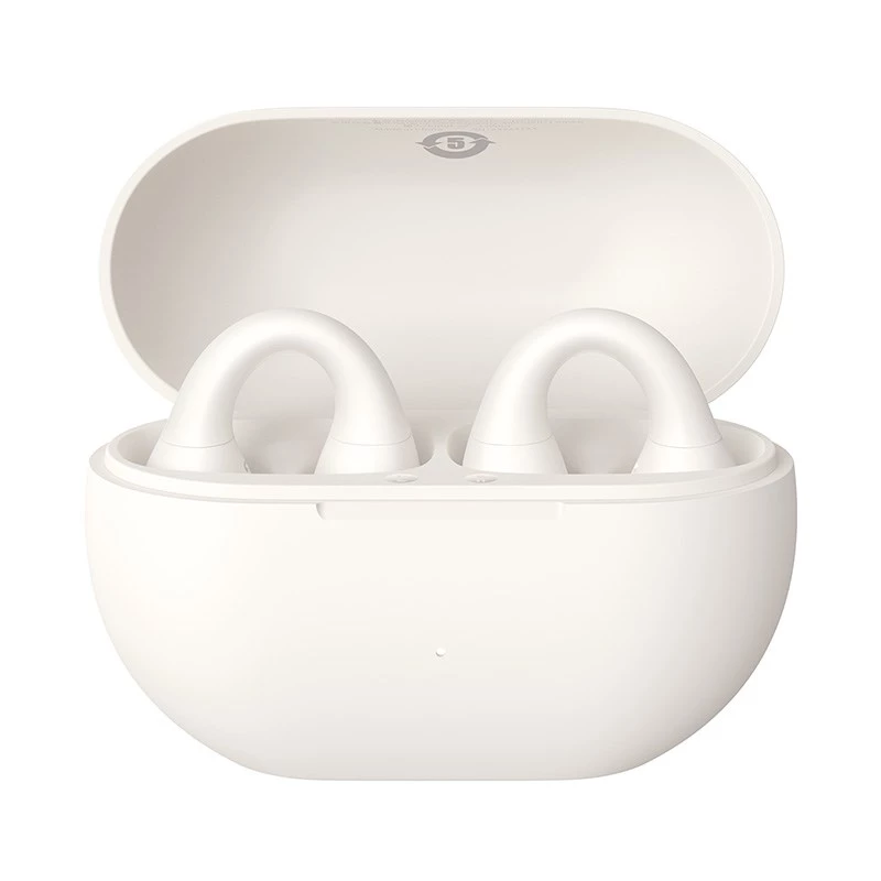 Baseus Bass 15 Clip atvērtā tipa austiņas True Wireless Stereo (TWS) uz ausīm zvaniem/mūzikai Bluetooth baltas