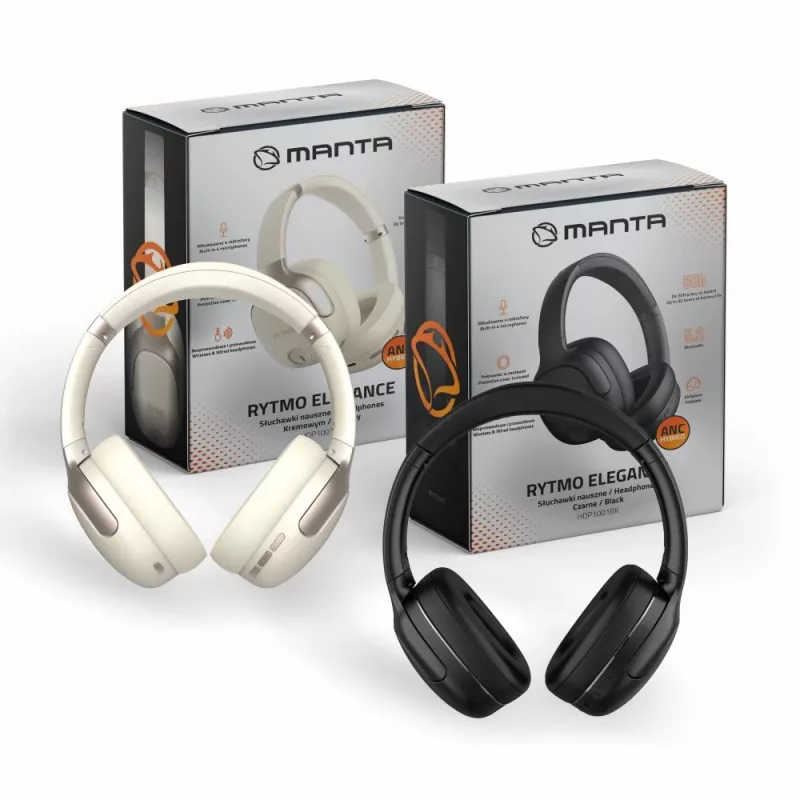 Austiņas Manta HDP1001BK Rytmo Elegance Melns