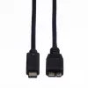 ROLINE - USB kabelis - USB Type C (M) uz Micro-USB Type B (M) - 50 cm - melns (11.02.9005)
