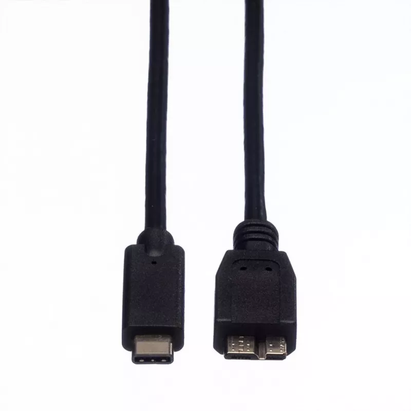 ROLINE - USB kabelis - USB Type C (M) uz Micro-USB Type B (M) - 50 cm - melns (11.02.9005)