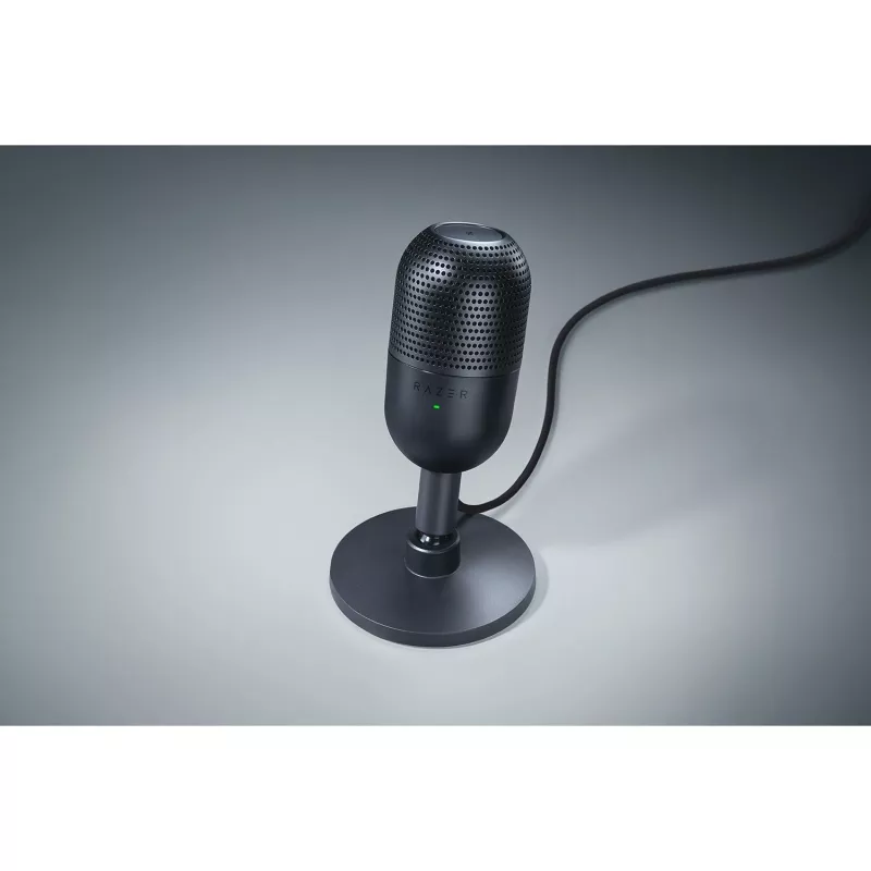 Galda mikrofons Razer Seiren V3 Mini, USB-C, superkardioīds, 20–20000 Hz, 96 kHz, 24-bitu, melns