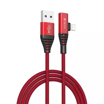 USB 2-vienā lādēšanas/datu kabelis Devia Strom Series 1.2 m — sarkans
