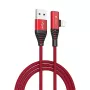 USB 2-vienā lādēšanas/datu kabelis Devia Strom Series 1.2 m — sarkans