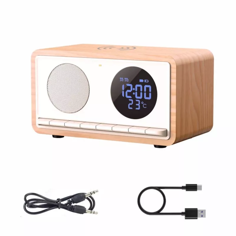 MANTA RDI912W Rimini pulksteņa radio, Bluetooth un bezvadu uzlāde, balts