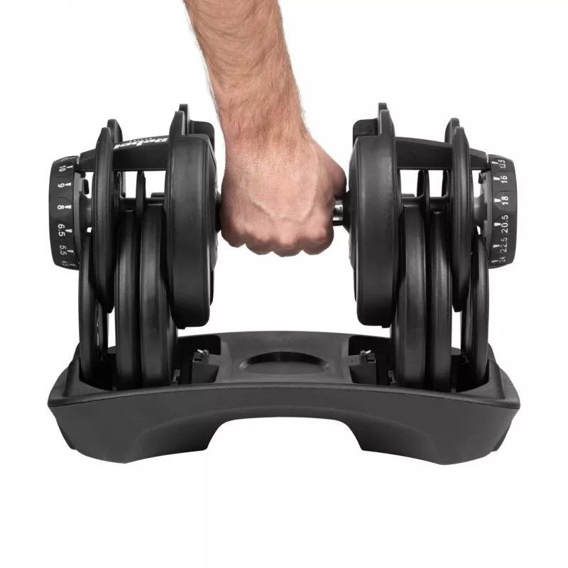 Regulējama čuguna hantele Rebel RBA-2303 — līdz 24 kg, melna, viena vienība