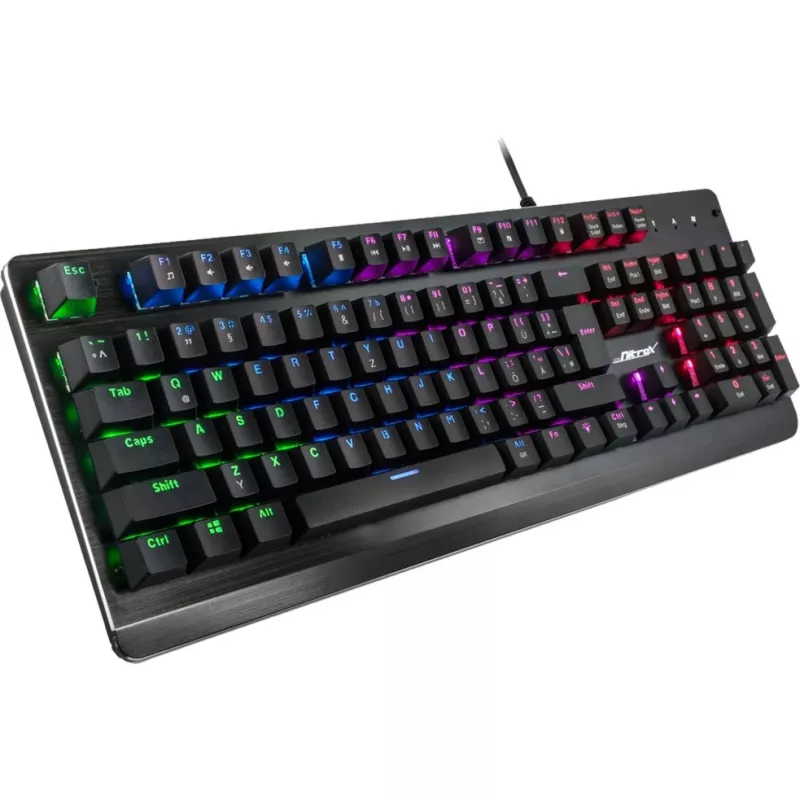 Inter-Tech NK-2000ME tastatūra USB QWERTZ melna (88884100)