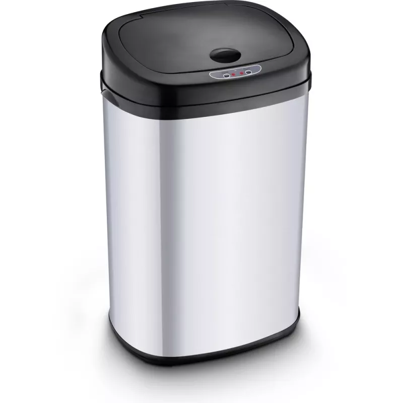 Atkritumu tvertne LAMART LT8021 nerūsējošais tērauds, pedālis, kustību sensors, 30 L, 34×25×54 cm