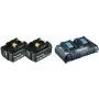 Makita DC18RD - akumulatora lādētājs + akumulators 2 x - Li-Ion - 5 Ah - 90 Wh - Makita DHR263Z, DHR263ZJ, DHR264Z, DHR264ZJ, DUH651Z, DUR364LZ ierīcēm (197629-2)