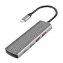 LogiLink USB 3.2 Gen2 centrmezgls 7+1 porti, 2x USB-A, 5x USB-C, PD 100 W, alumīnijs
