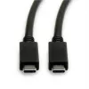 USB kabelis ROLINE 11.02.9056 0,5 m USB 3.2 Gen 2 10 Gbit/s USB C melns