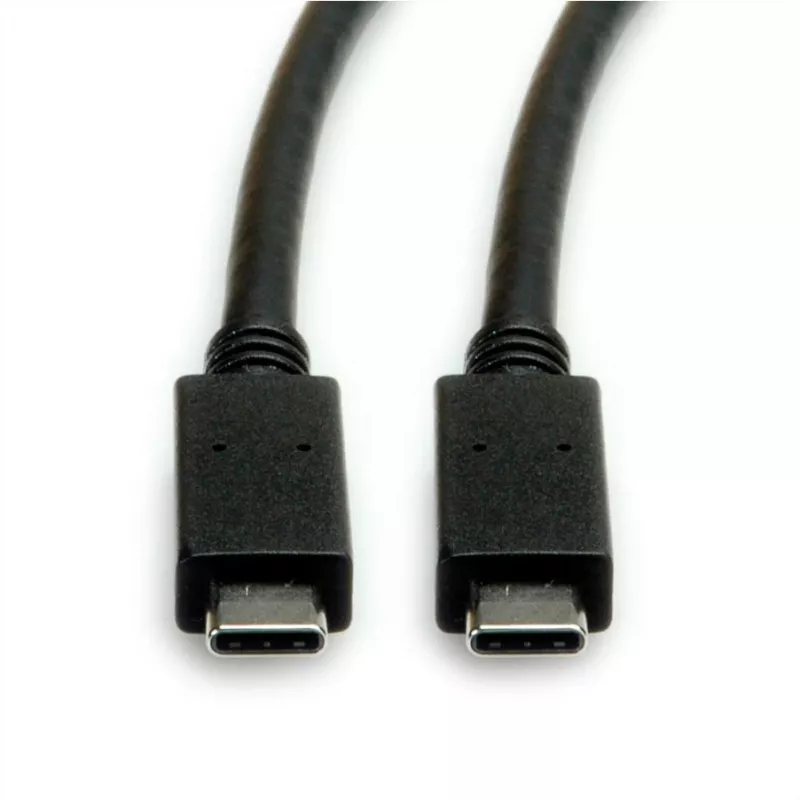 USB kabelis ROLINE 11.02.9056 0,5 m USB 3.2 Gen 2 10 Gbit/s USB C melns