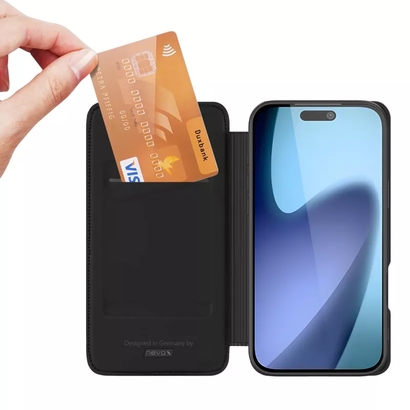 nevox Vario Series Bookcase iPhone 17 melns - Vāciņš (2514)