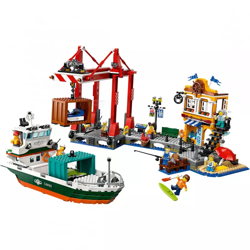 LEGO CITY 60422 Ostas piestātne ar kravas kuģi