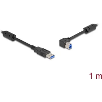 DeLOCK USB kabelis Type-A spraudnis uz Type-B spraudnis 90° pa kreisi leņķots 1 m