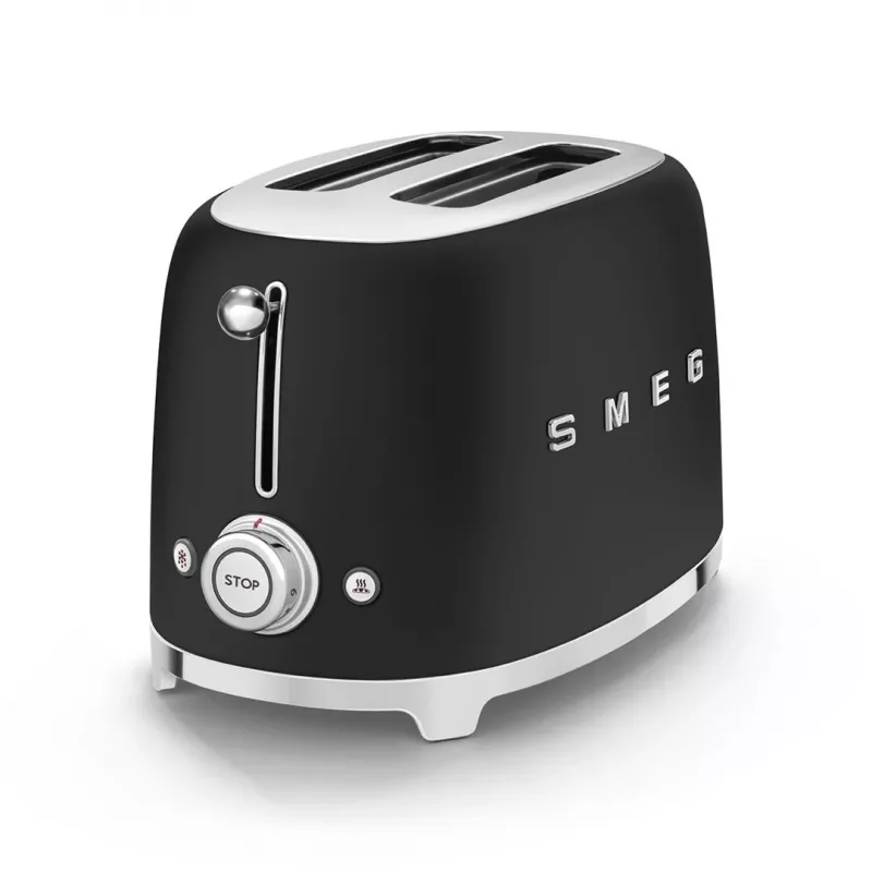 Toaster Smeg 50's Style TSF01BLMEU 2 šķēles melns nerūsējošais tērauds