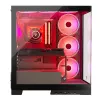 PC korpuss MODECOM Volcano SPACE APEX ARGB Midi Tower, rūdīts stikls, USB-C, atbalsta ATX/microATX/Mini-ITX, GPU līdz 430 mm, CPU dzesētājs līdz 180 mm