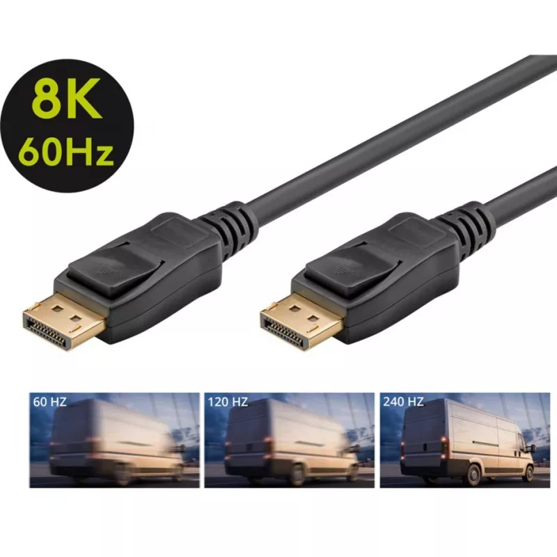 DisplayPort kabelis Goobay 74779 3 m Melns G-Sync FreeSync