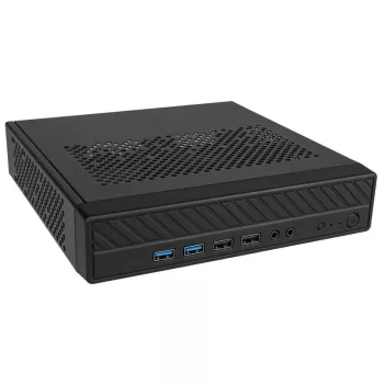 Akasa Cypher MX3 - Mini Tower - PC - SGCC - Melns - Thin Mini-ITX - Cietais disks - Barošana (A-ITX38U3-M1B)