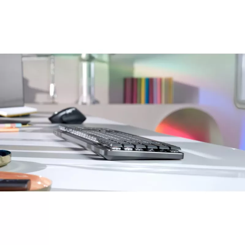 Logitech MX Mechanical tastatūra Office RF Wireless Bluetooth QWERTY US International Graphite Grey