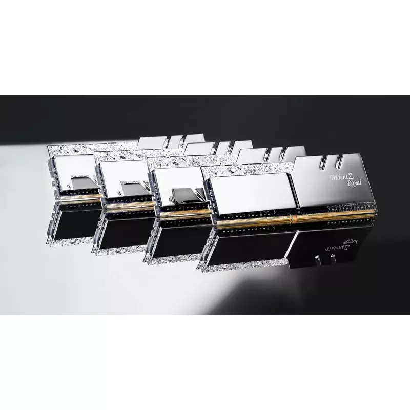 DIMM 64 GB DDR4-3600 (4x 16 GB) Quad-Kit, atmiņa, sudraba, F4-3600C16Q-64GTRSC, Trident Z Royal, INTEL XMP