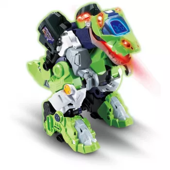 Tālvadības dinozauru rotaļlieta VTech Switch & Go Dinos T-Rex, pārveidojas starp dinozauru un transportlīdzekli, bērniem