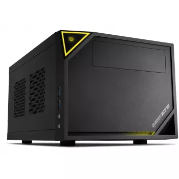 PC Case Sharkoon SHARK ZONE C10 Mini-ITX Melns, dzeltena