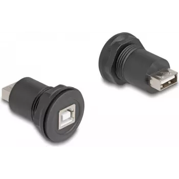 DeLOCK USB 2.0 Type-B to Type-A iebūvēts savienotājs melns 66744