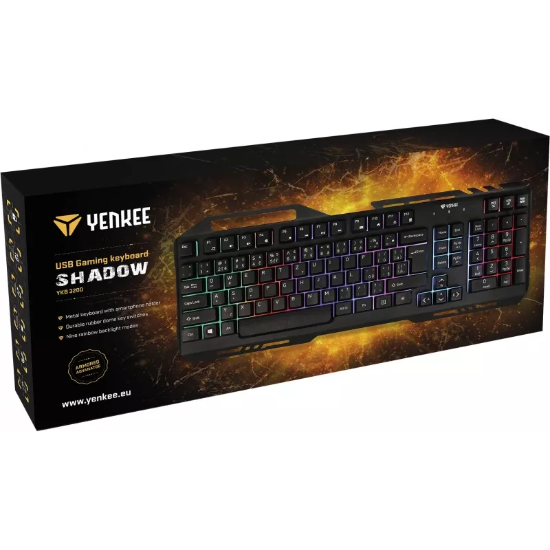 Tastatūra YKB 3200 SHADOW metal, LED