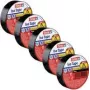 izolācijas lente - komplekts Iso Tape 15 mm x 10 m 5 ruļļi melna (56192-00502-23)