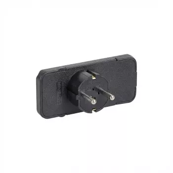 Bachmann 911.170 elektrības kontaktdakša, melna, 2P+E