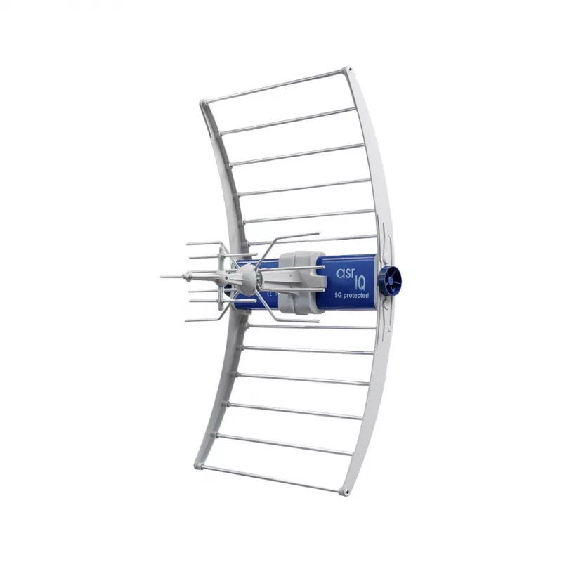 TV DVB‑T/T2 antena ASR IQ 5G 700 PROTECTED 2023 ar ZZA‑7 barošanas bloku no Telkom Telmor