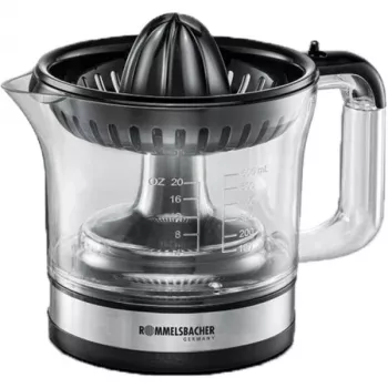 Rommelsbacher Citrus Press, 30 W jauda, 600 ml ietilpība, griešanās pulksteņrādītāja virzienā / pretēji, divi presēšanas konusi (ZP 50)