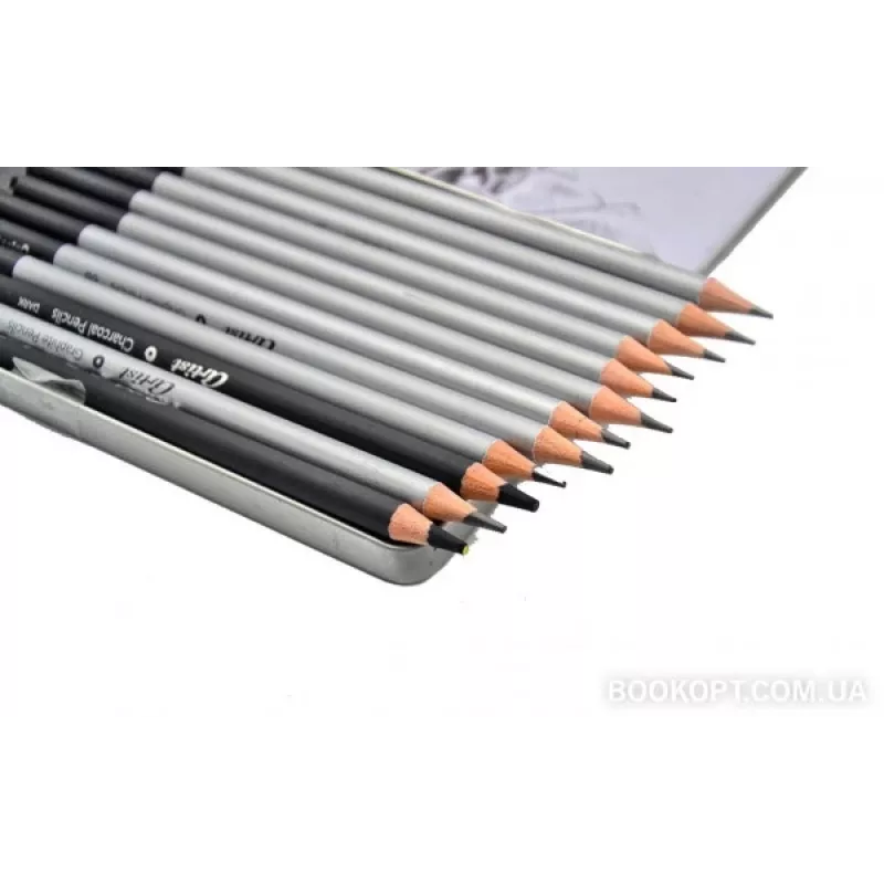 Colorino skiču mākslas komplekts 80118PTR — 12 daļu skiču zīmuļi un piederumi