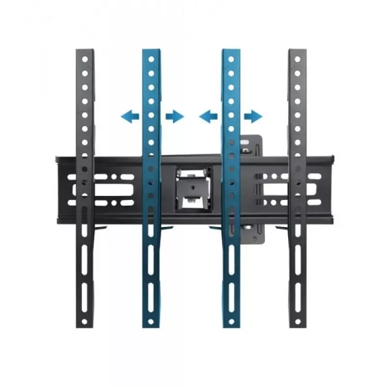 Wall TV mount ESPERANZA ERW016 for 70 inch TVs, Melns, 45 kg capacity, VESA 75x75–400x400, tilt 15°