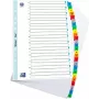 ELBA Mylar karšu indekss, A-Z, 26 daļas, A4, 210 x 297mm, Krāsainas cilnes (596581-20)