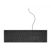 Vadu pilna izmēra tastatūra Dell KB216 — QWERTY ziemeļvalstu izkārtojums, melna, USB