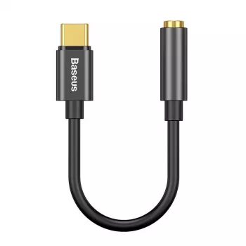 Kabeļu adapteris Baseus CATL54-01 Type-C uz 3.5 mm, melns