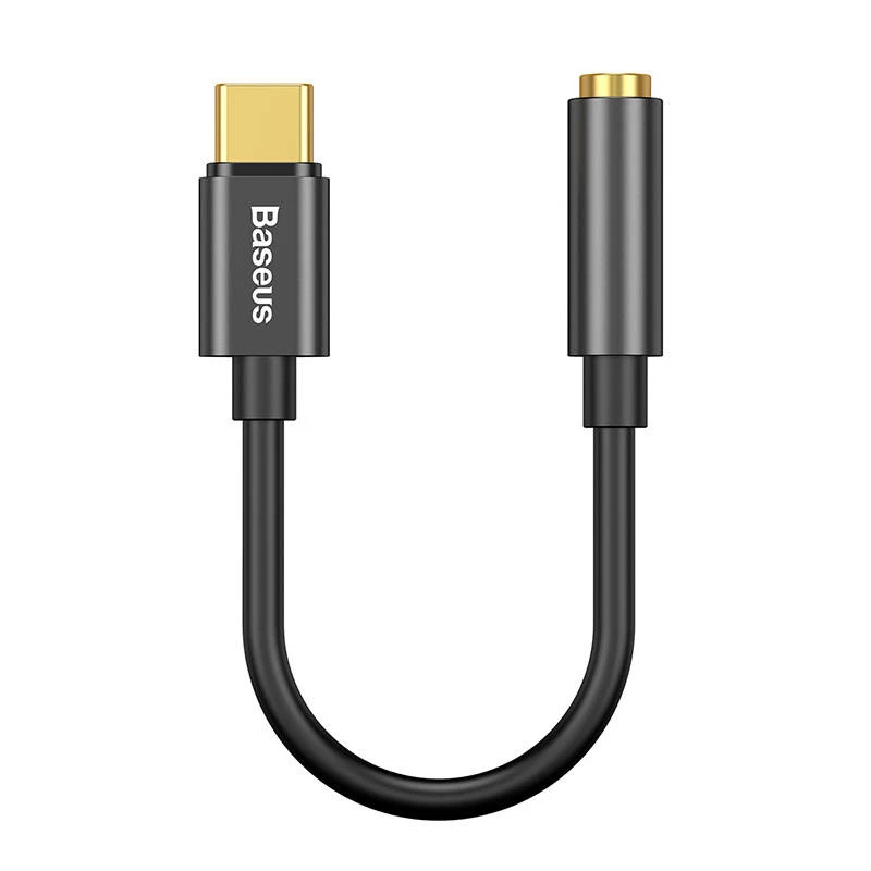 Kabeļu adapteris Baseus CATL54-01 Type-C uz 3.5 mm, melns