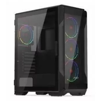 Datora korpuss KRUX HEKO KRXD001 ATX Mid Tower, rūdīts stikls, RGB, atbalsta ATX, GPU līdz 34 cm, CPU dzesētājs 165 mm