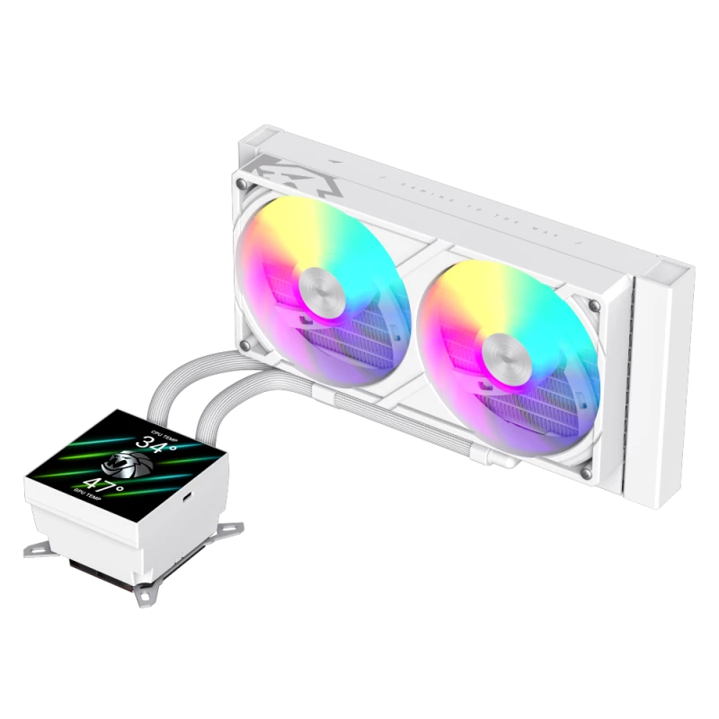 Gamemax CPU šķidruma dzesētājs | GLACIER 240 LCD WH | Intel, AMD