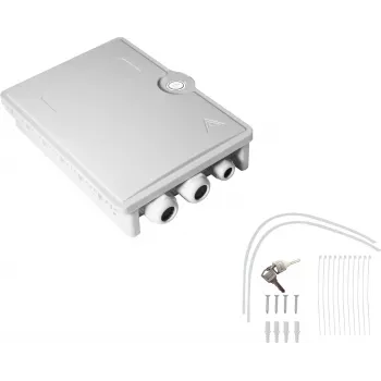 Tīkla kabelis Helos FTTH mājas pieslēguma kārba 372088 LC/QD SC/DX 24 šķiedras