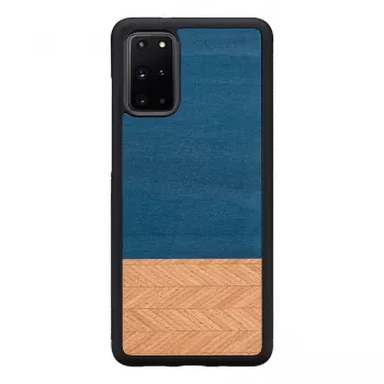 Telefona maciņš Man and Wood Galaxy S20+ denim Melns — aizsargapvalks Samsung Galaxy S20+