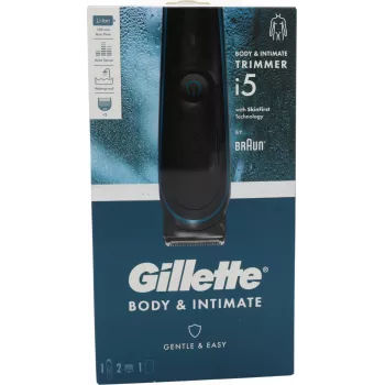 Elektriskais ķermeņa un intīmo zonu trimmeris Gillette Body & Intimate i5 — vīriešu bezvada skuveklis ķermeņa kopšanai
