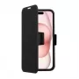 Maciņveida vāciņš SCREENOR CLEVER iPhone 15 (6,1 collas, PU āda, melns) ar karšu kabatiņu un galda statīvu