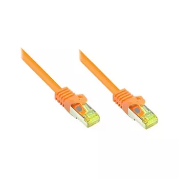 RJ45 komutācijas kabelis ar Cat.7 neapstrādātu kabeli un aizbīdņa aizsardzību (RNS®), S/FTP, PiMF, bez halogēna, 600 MHz, OFC, oranžs, 0,5 m, Good Connections® (8070R-005O)