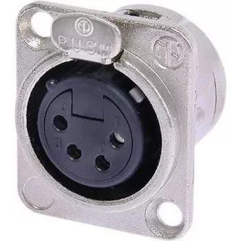 Neutrik NTR-NC4FDL1 - -30 - 80 °C - Melns - Sudraba - UL - UL 94 HB - IEC 61076-2-103 - IP 40 - IEC 68-2-20 (NC4FD-L-1)