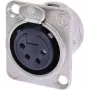 Neutrik NTR-NC4FDL1 - -30 - 80 °C - Melns - Sudraba - UL - UL 94 HB - IEC 61076-2-103 - IP 40 - IEC 68-2-20 (NC4FD-L-1)