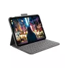 Logitech plāns Folio pelēks Bluetooth QWERTZ šveiciešu tastatūra iPad planšetdatoram