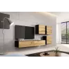 Pie sienas stiprināms glabāšanas skapis cama meble VIGO 50×50×30 cm melns / Wotan ozols