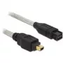FireWire A/B kabelis DeLOCK 82594 3,0 m pelēks